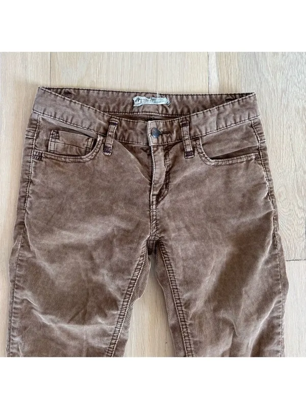 Free People Light Brown Corduroy Jeans Skinny Fit Size 26 - Image 2