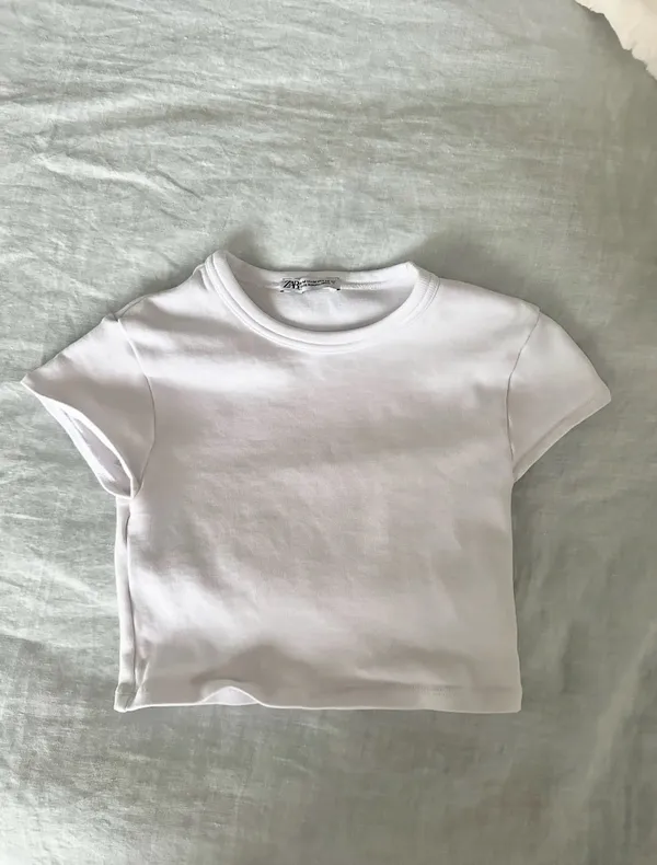 ZARA Fitted Cropped Shirt - Image 2