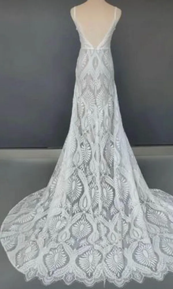 Boho Style Wedding Dress Size 10 - Image 3