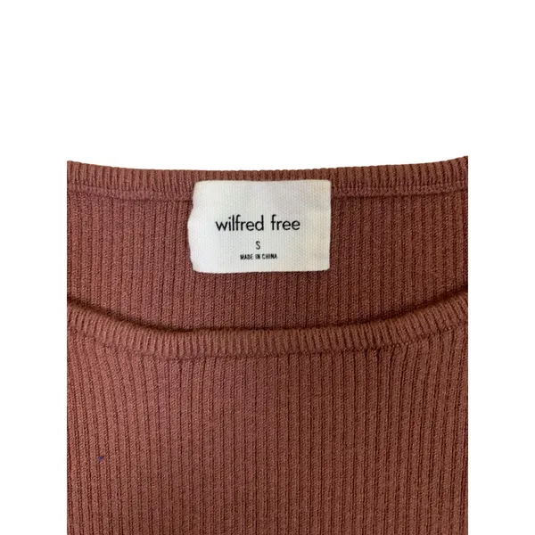 Aritzia Wilfred Free Brown Ribbed Knit Cutout Midi Dress Bodycon Aritzia S‎ - Image 3