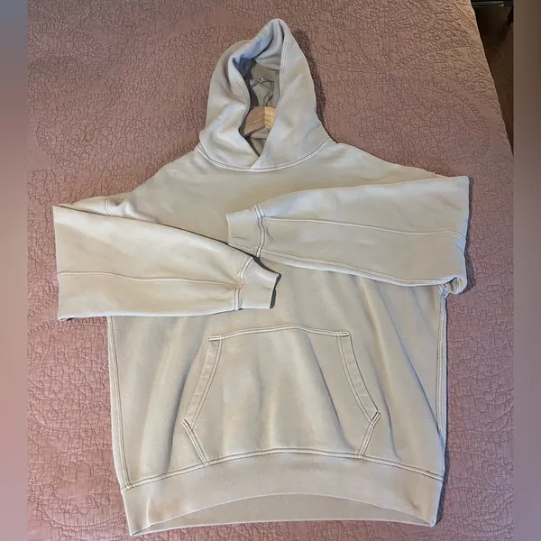 Abercrombie & Fitch Beige Hoodie - Essential Popover Hoodie - Image 3
