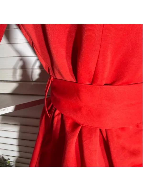 NWT peasant dress 3/4 ballooned sleeves ruffled homecoming cocktail Holiday sz S - Image 5