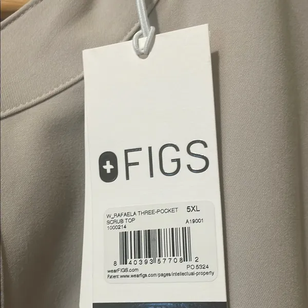 Womens New Figs Rafaela Three Pocket Scrub Top Slate Plus Size 5XL - Image 2