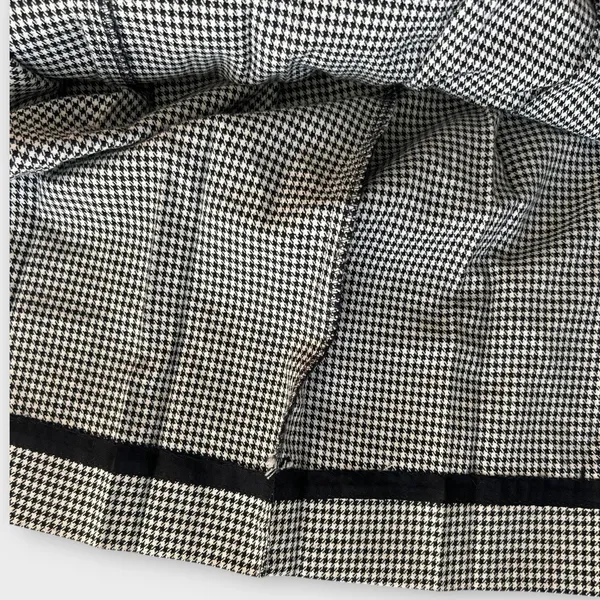 VTG Susan Bristol Black White Houndstooth Pleated Skirt Size 14 Preppy Academia - Image 8