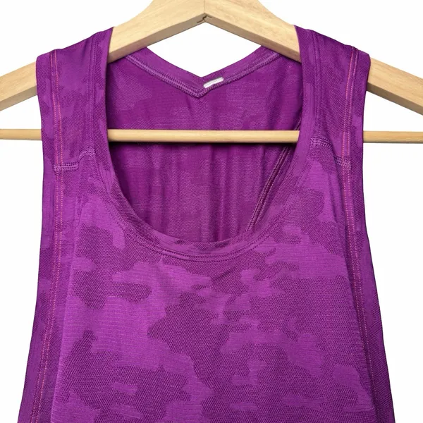 Lululemon Womens Run For Days Tank Top Size 4 Regal Plum Purple Mesh Athleisure - Image 8