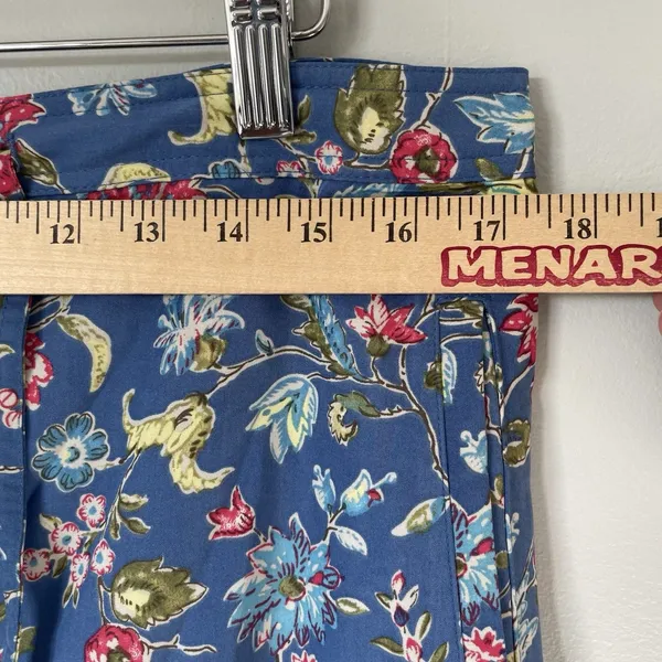 Crazy Horse Vintage Floral Print Maxi Skirt Lightweight Boho Whimsy Blue Size 14 - Image 10
