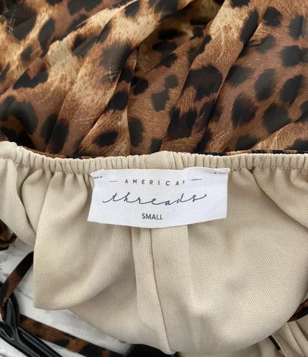 American Threads Open Back Cheetah Romper - Image 4