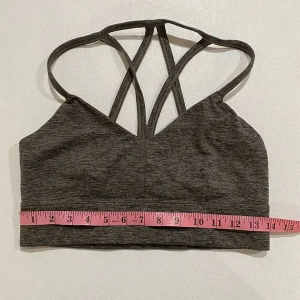 JoyLab Strappy Back Sports Bra Gray Heather Size M Medium - Image 6