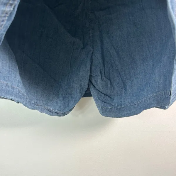 Karen Scott Woman Blue Denim Skort 16W Medium Wash‎ Stretch Mini Skirt Shorts - Image 6