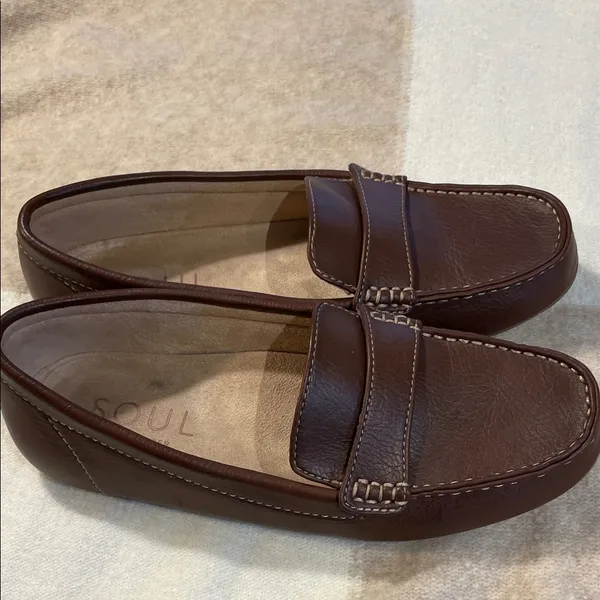 SOUL Naturalizer Brown Leather Loafers - Image 5