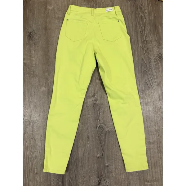 Judy Blue Neon‎ Yellow Jeans Womens 3/26 Slim Fit Neon Stretch Denim - Image 2