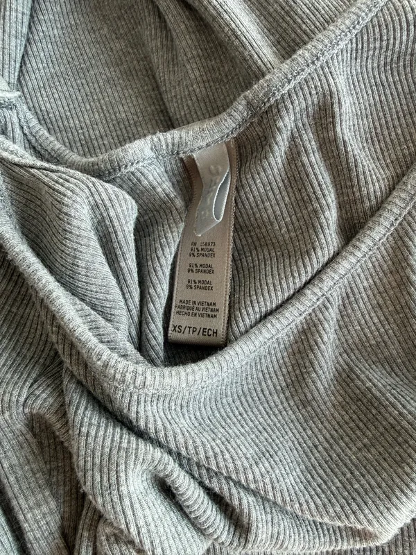 SKIMS Long Slip Dress Soft Lounge Heather Grey - Image 4