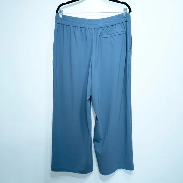 New Athleta Shadow Blue Pinnacle Wide Leg Trousers Size 14 Petite - Image 7