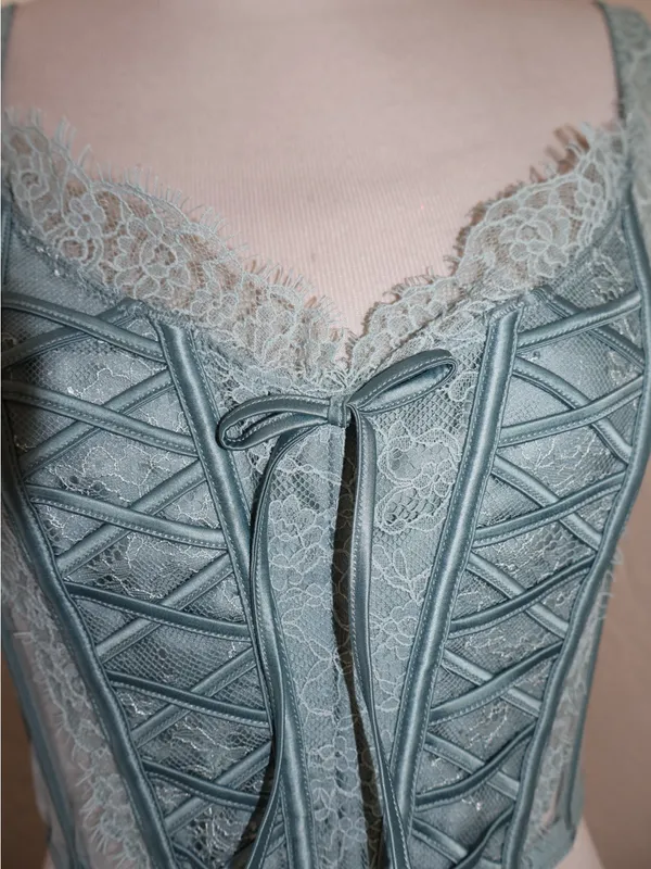 Victoria's Secret NWT Dream Angels Unlined Lace-Up Corset Top M - Image 3