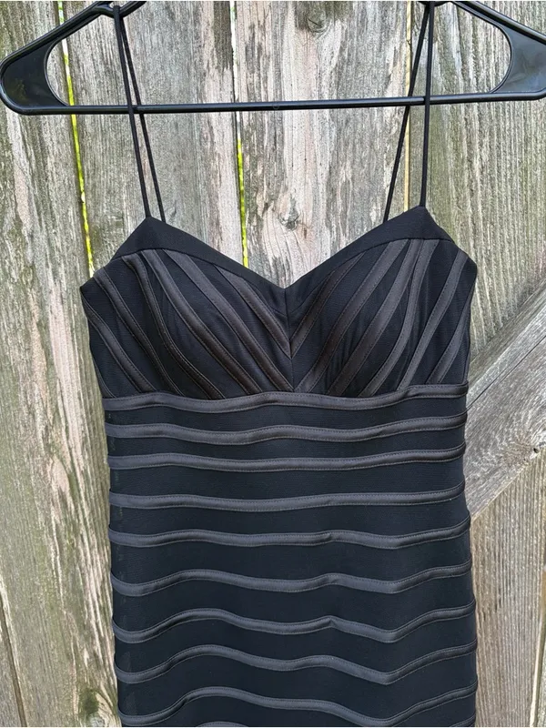 EUC Betsy & Adam Black Sweetheart Mermaid Maxi Dress Size 0 - Image 4