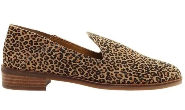 Cahill Leopard Print Loafer Eyelash Sophia Leather Loafers Size 10 - Image 3