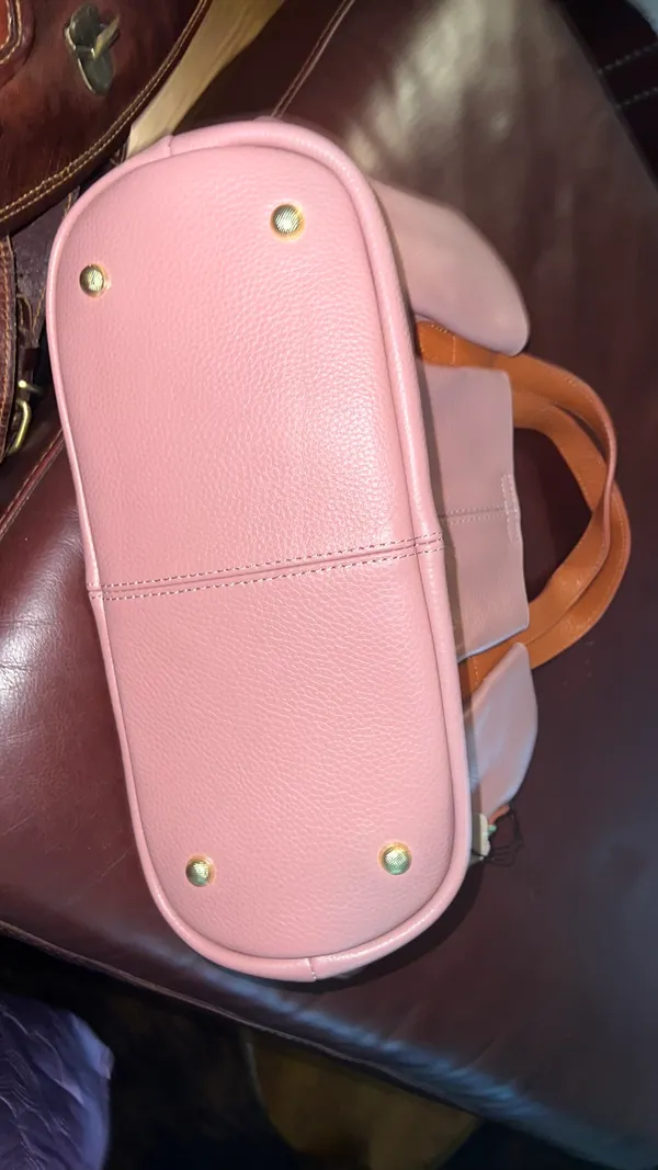 Rose colored leather purse Pink - Image 4