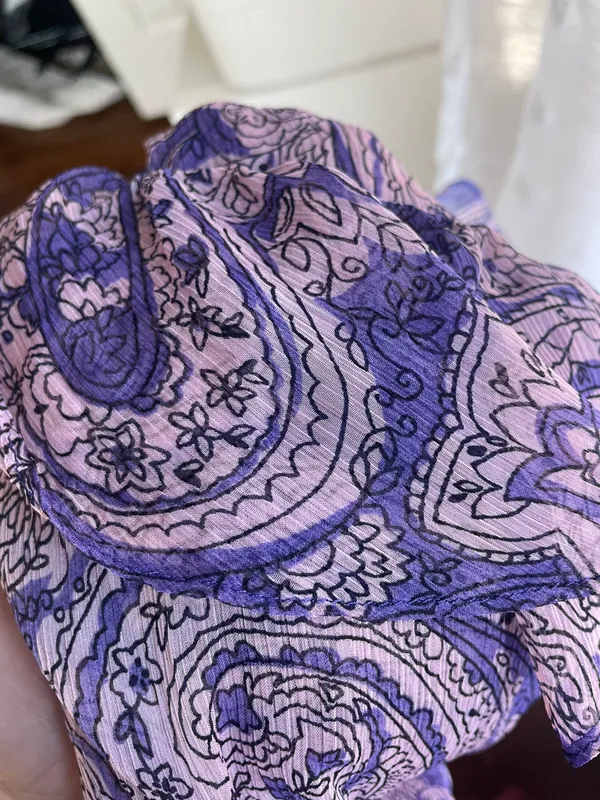 sheer Cropped Purple Blouse Size S - Image 4
