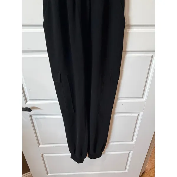 Cinq a Sept Black Jumpsuit Cargo Pocket XS Minimalist Casual - Image 4