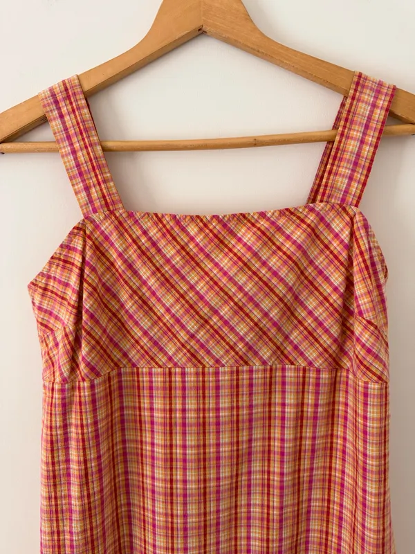 California Concepts Vintage 90s Y2k Pink Plaid Mini Dress - Image 3