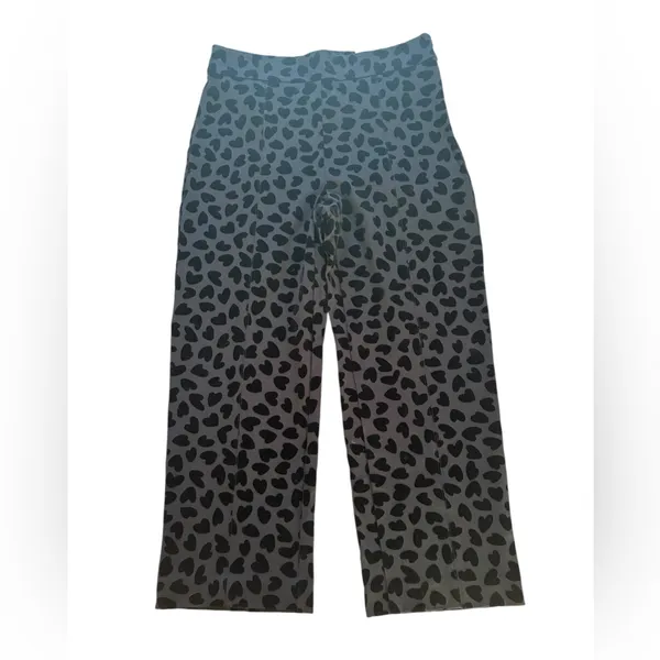 Ann Taylor Black Velvet Heart Pants Wide Leg High Rise Cropped Womens 4 NEW - Image 2