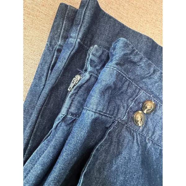 Who What Wear Womens 16 Dark Wash Denim High Rise Wide Leg Crop Pants NWT - Image 16