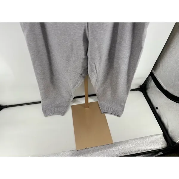 NWT SKIMS Cotton Fleece Jogger 3X Light Heather Gray Sweatpants 30.5 Inseam - Image 4