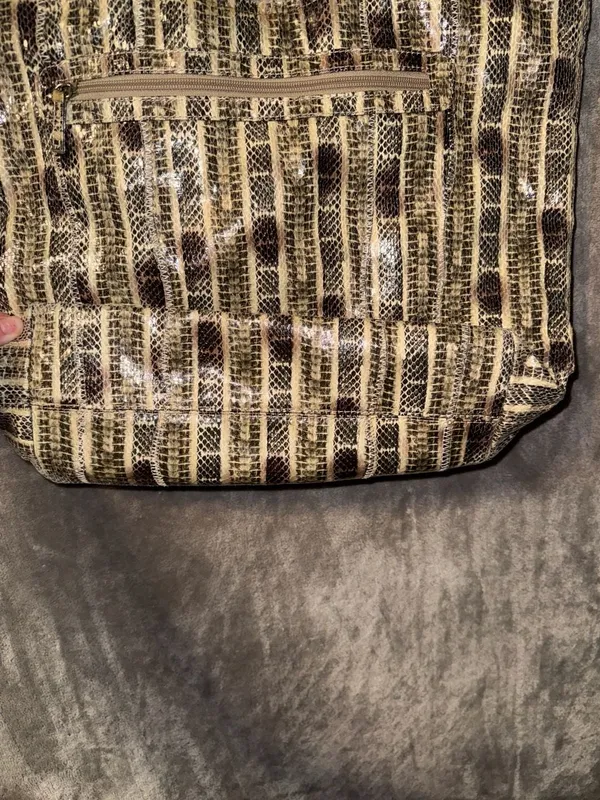 Rampage Snake Embossed Faux Leather Shoulder Tote Bag - Image 6