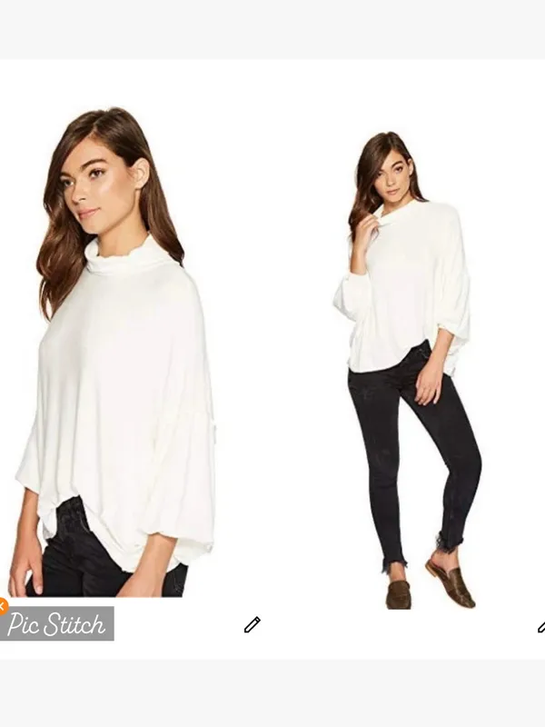 We The Free Alameda Batwing Turtleneck Pullover Ivory - Image 3