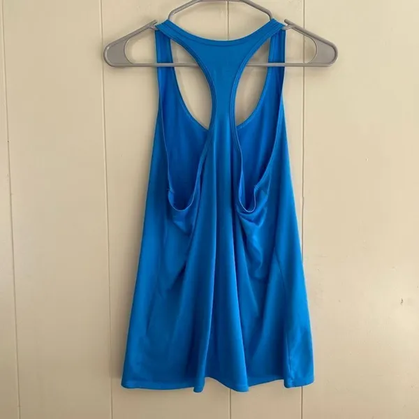 Nike Dri-Fit Blue Racerback Tank Top | Athletic Workout Training Shirt Size L - Image 2