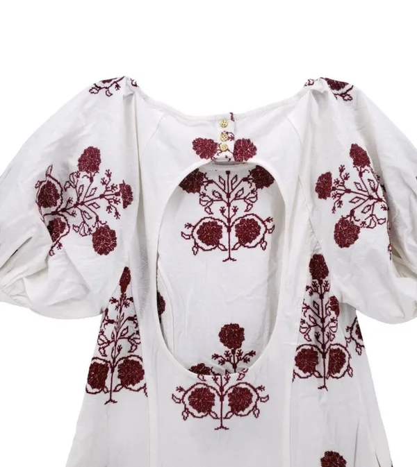 $298 Cactus Flower Embroidered Dress Lazy Bones Combo XS New - Image 4