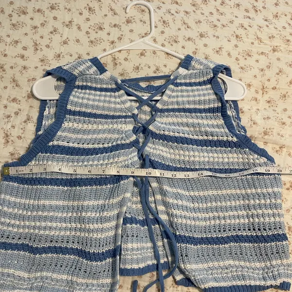 Altar'd State Blue and White Striped Top - Image 4