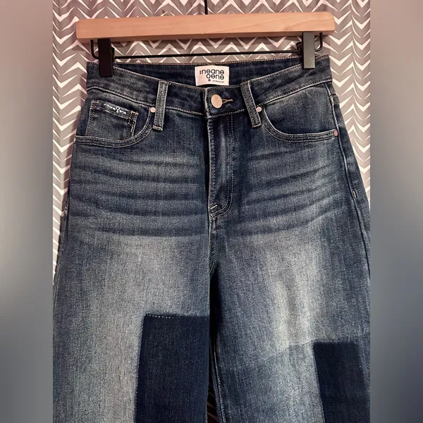 Insane Gene Los Angeles | Wide Leg Cropped Patchwork Jeans, 5/26 - Image 2
