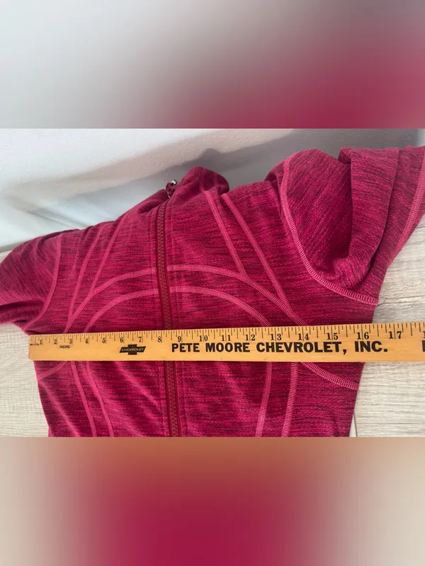 Lululemon Define Jacket Diamond Jacquard Berry Rumble Gyn Athleisure Sz 6 *READ - Image 9