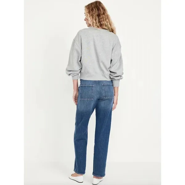 OLD NAVY High-Rise OG Loose Utility Jeans Blue Women's Size 2 Relaxed Boho - Image 2