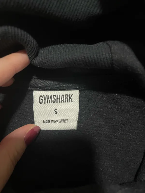 Gymshark Cropped Hoodie Black- S - Image 4