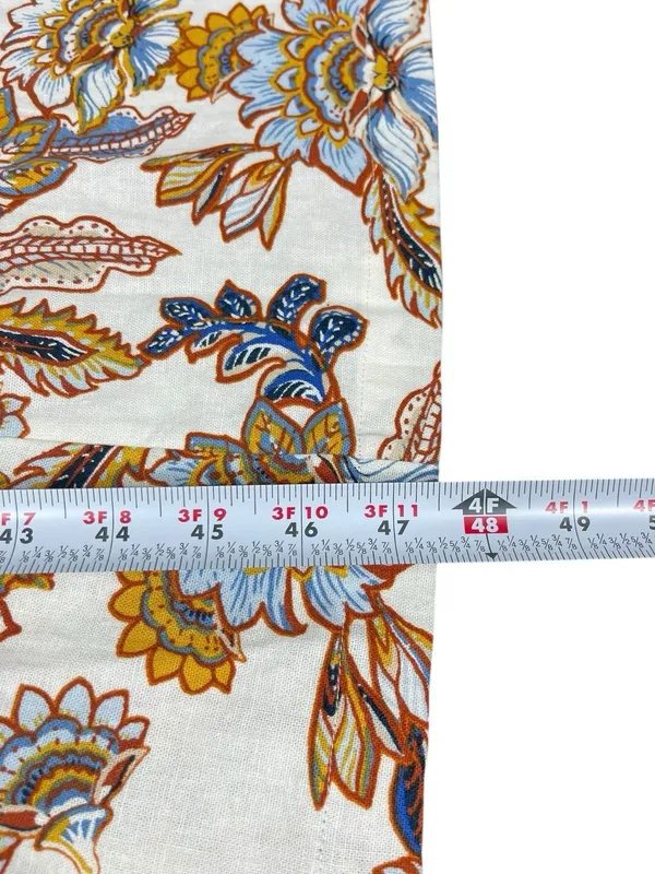 Old Navy XL Floral Print Smocked Back Linen Blend Midi Dress NWT Coquette - Image 12