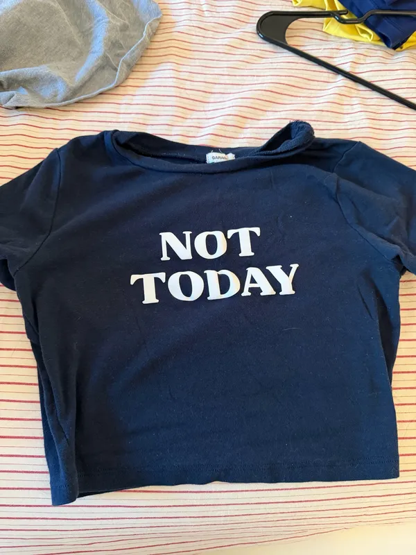 Garage “Not Today” Cropped Baby Tee - Image 2
