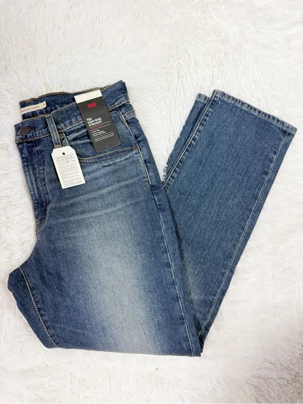 Levi’s 724 High Rise Straight Jeans Size 31 NWT Medium Wash - Image 6