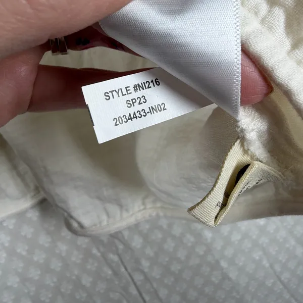 Madewell White Cotton Cropped‎ Tie Front Top - Image 5