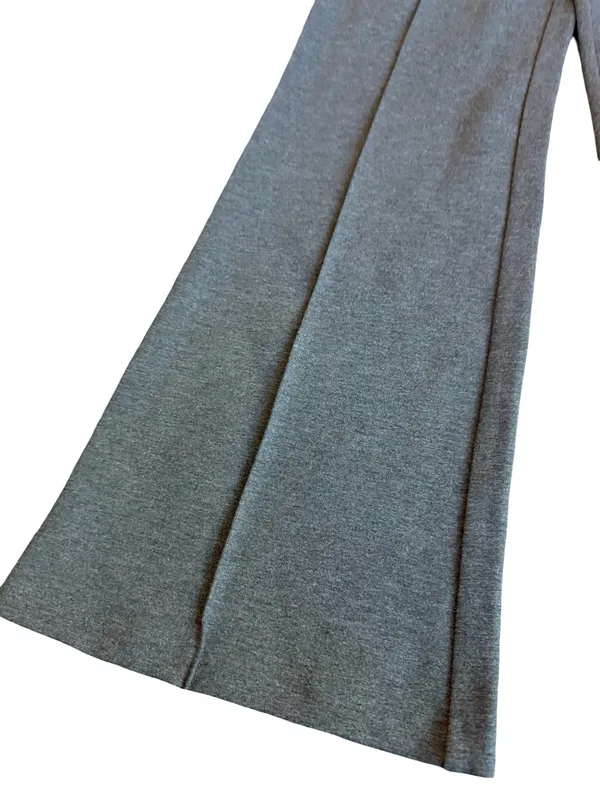 Quince Charcoal Ultra Stretch Ponte Flare Leg Trouser Pants Front Medium Women's - Image 4