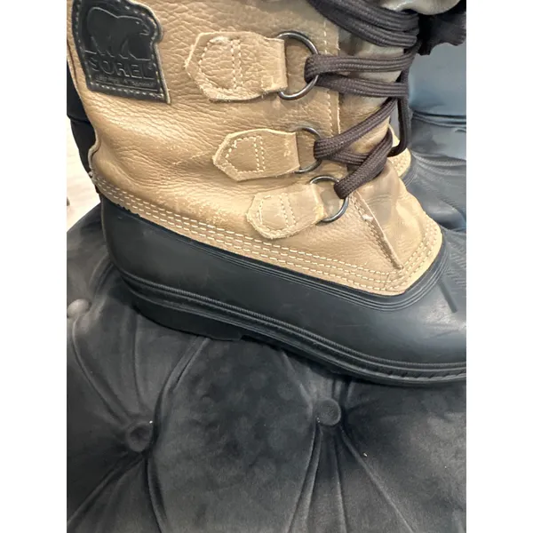 Sorel Women's Winter Snow Boots Tan Leather Waterproof Insulated Size 8 - Image 3