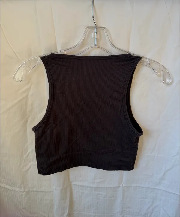 Skims Ribbed Brown No Bra Top - Image 2