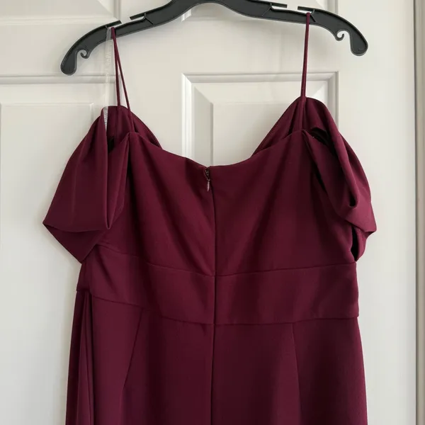 Sachin & Babi Brittany Stretch Crepe Cold-Shoulder Gown Size‎ 6 Deep Wine NWT - Image 8