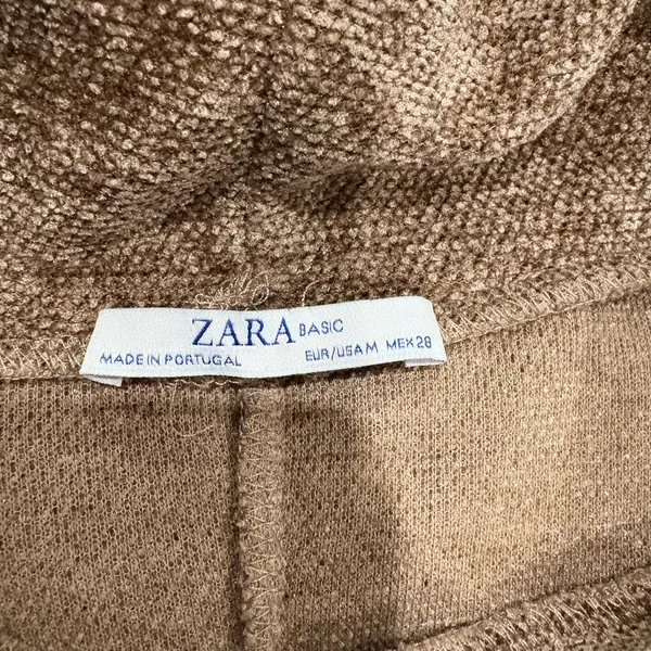 Zara Turtleneck Poncho Textured Brown Knitwear Size M - Image 5