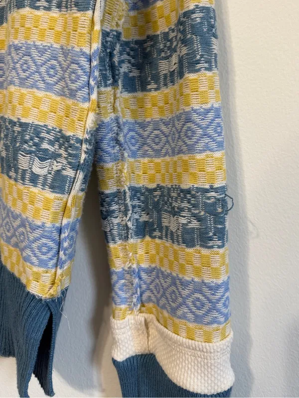 Free People We the Free Thermal Blue Size Small Boho to the woods long sleeve - Image 6
