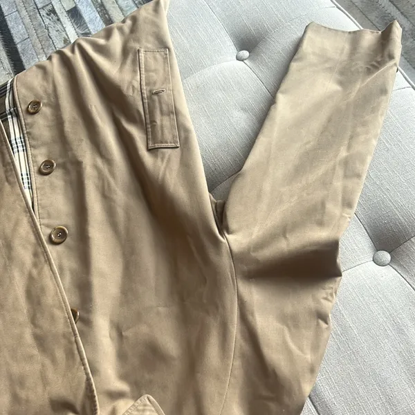 Burberry X Commuter 2 Khaki Trench Coat Plaid Size 42 - Image 6