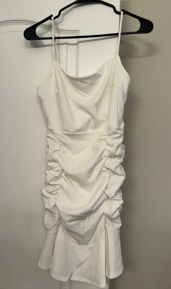 Boutique White Graduation Dress - Image 2