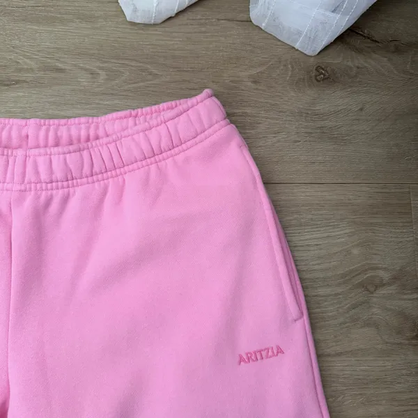 Aritzia Cozy Sweatfleece Mega Straight Sweatpant in JellyBean Pink - Image 2