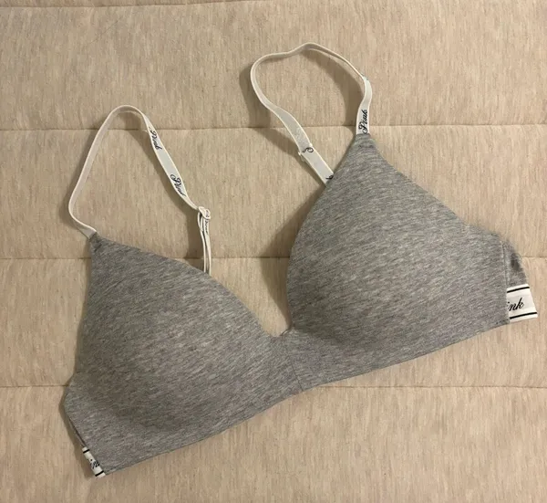 PINK - Victoria's Secret Heather Grey Push-up Wireless Bra - Image 3